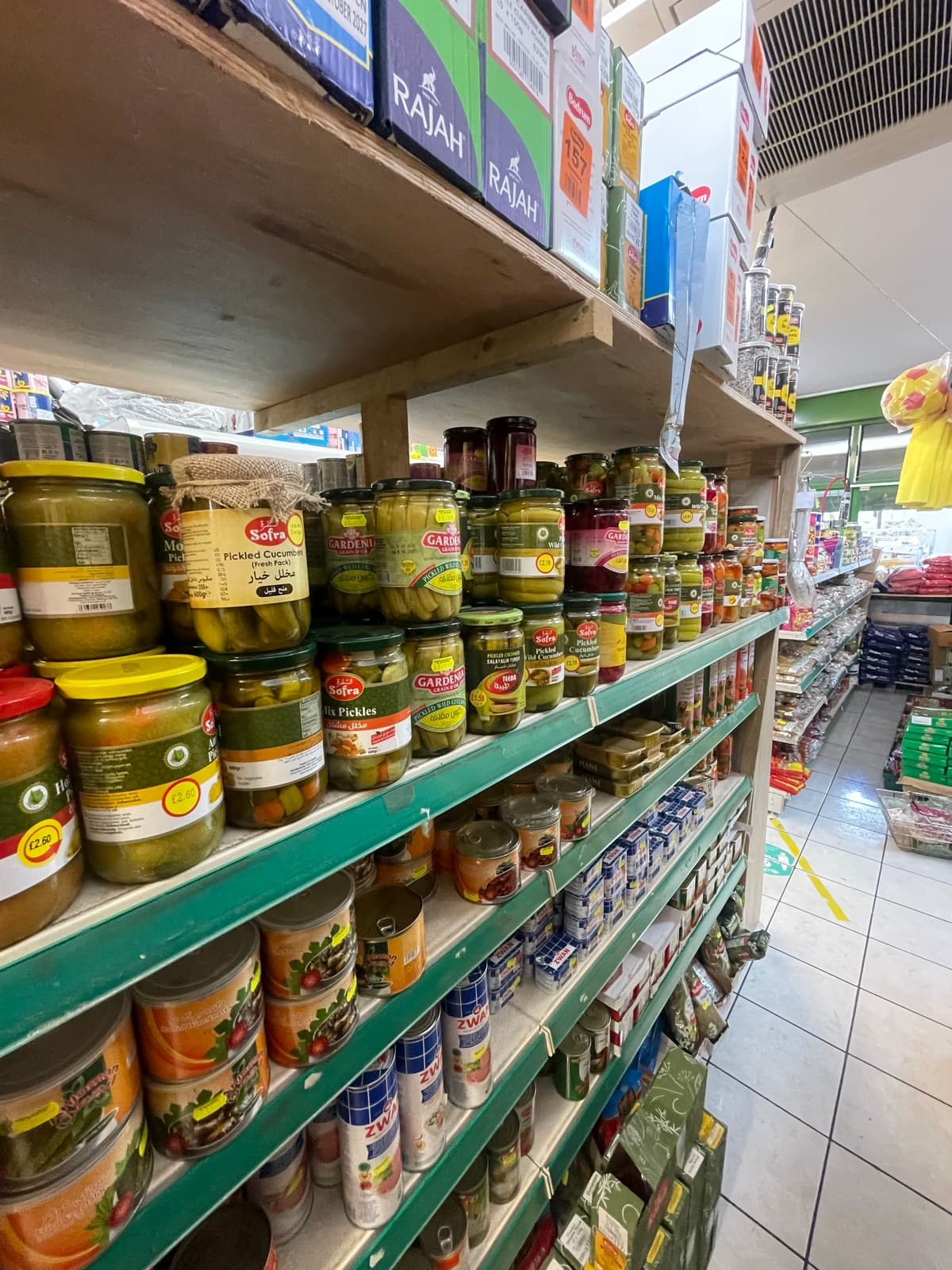 Canned & Tinned Goods on the shelves at Alhayat, 85–87 Lupus Street, Pimlico (photo 3)