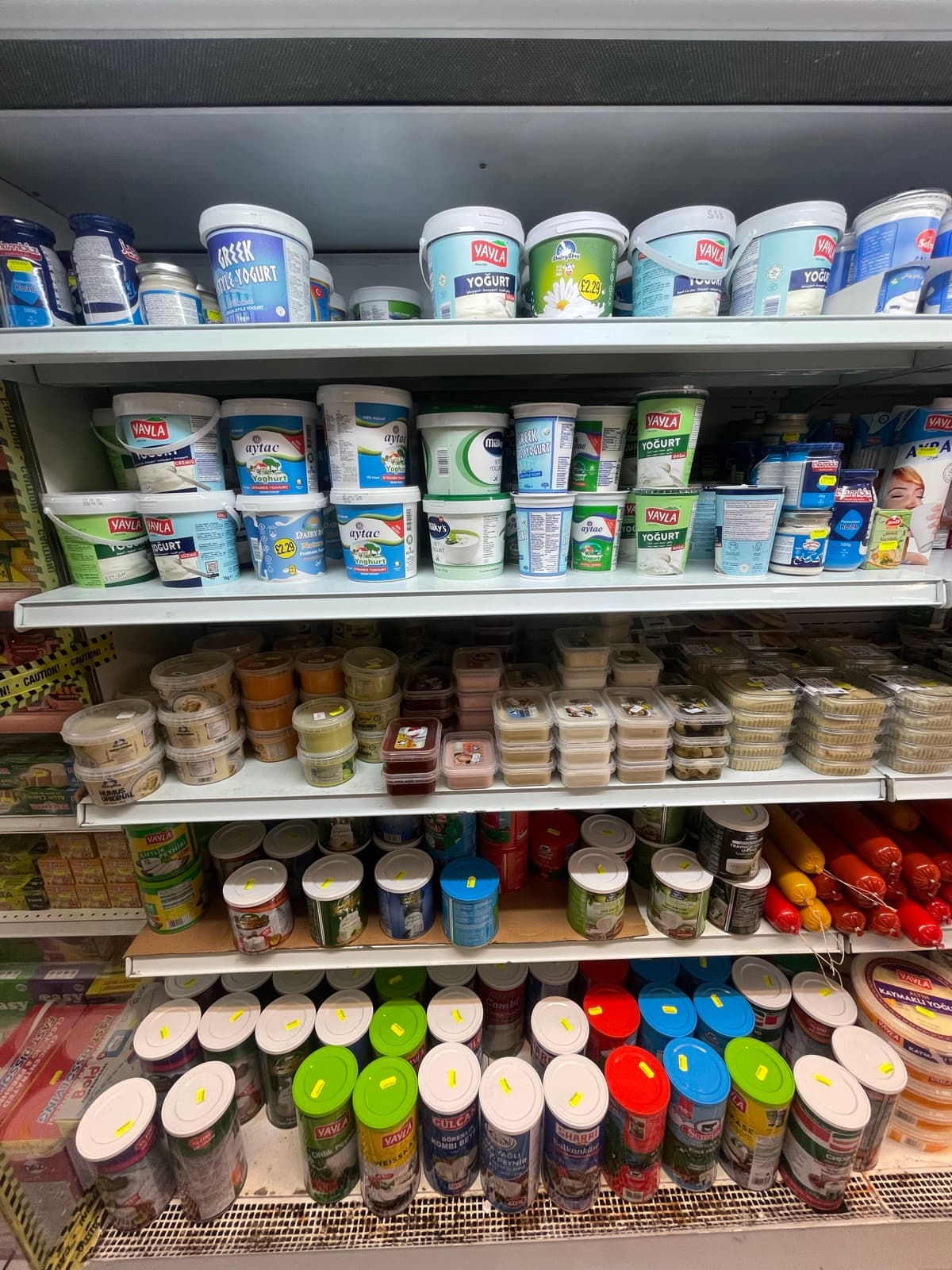 Dairy, Fresh Milk, Cheese and Halloumi on the shelves at Alhayat, 85–87 Lupus Street, Pimlico (photo 2)