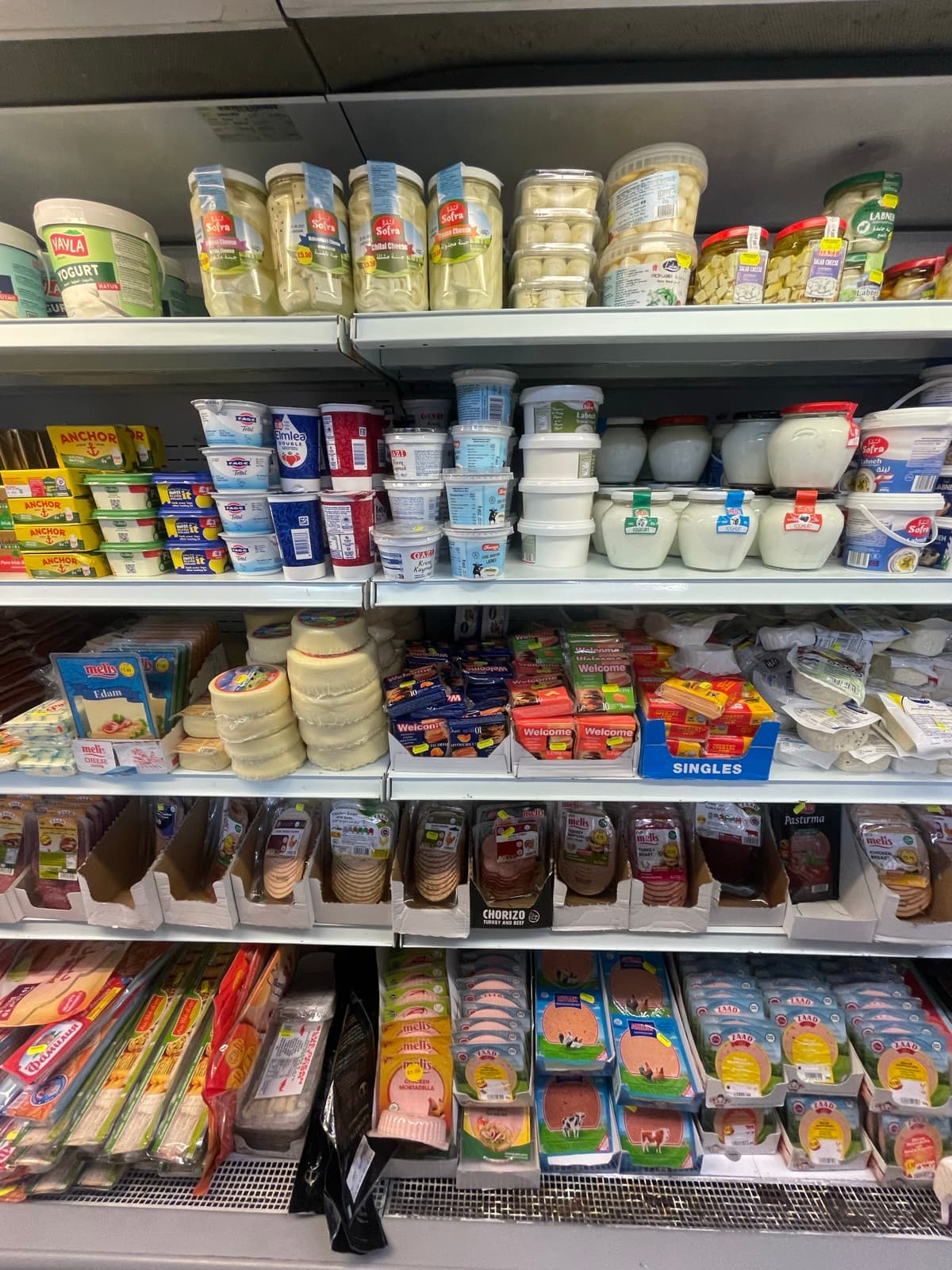 Dairy, Fresh Milk, Cheese and Halloumi on the shelves at Alhayat, 85–87 Lupus Street, Pimlico (photo 4)