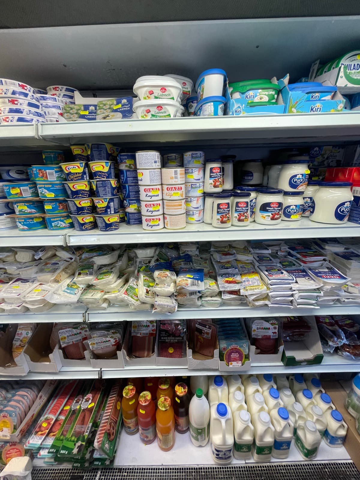 Dairy, Fresh Milk, Cheese and Halloumi on the shelves at Alhayat, 85–87 Lupus Street, Pimlico (photo 5)