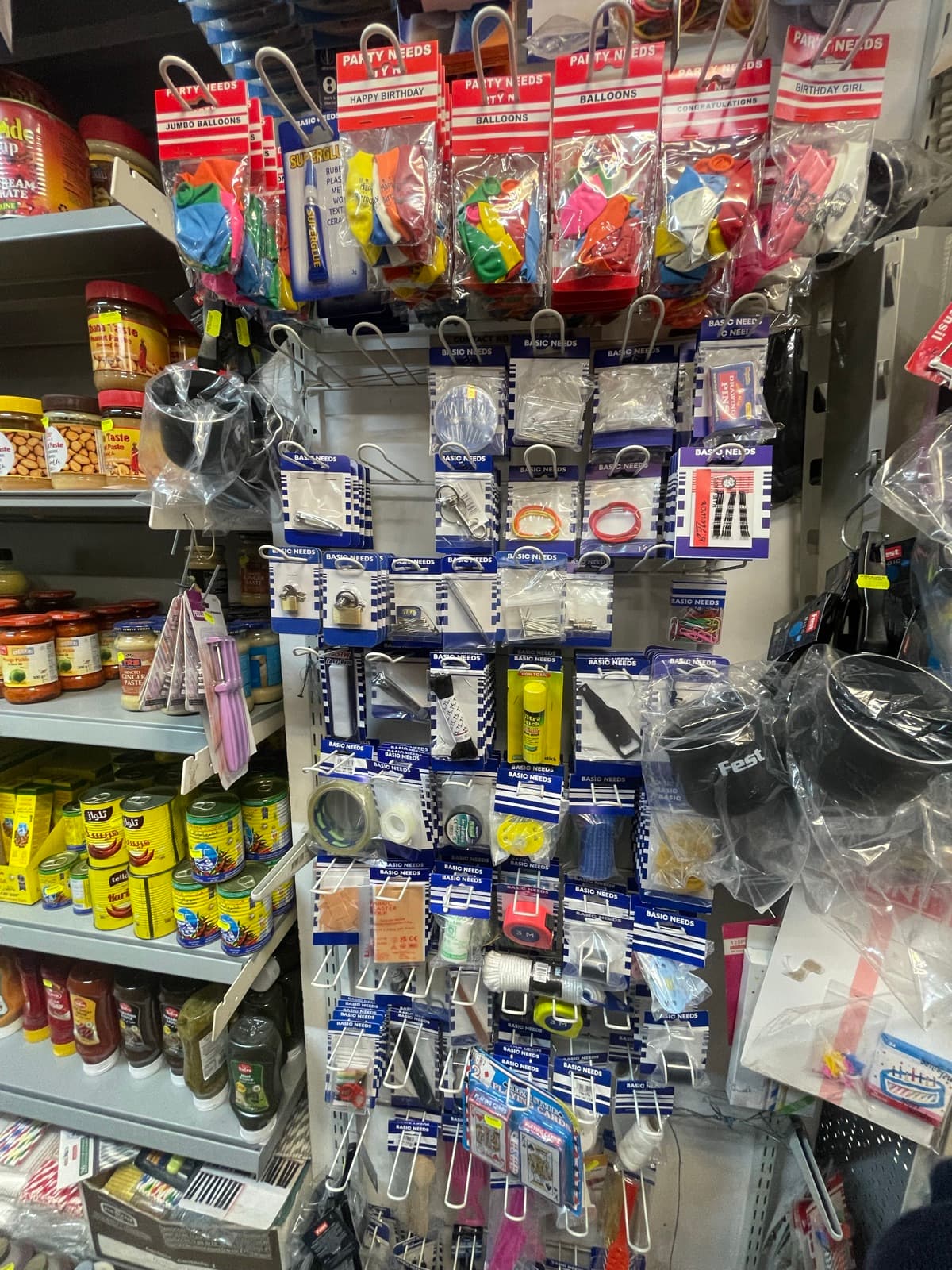 Shelves of household kitchenware and general essentials