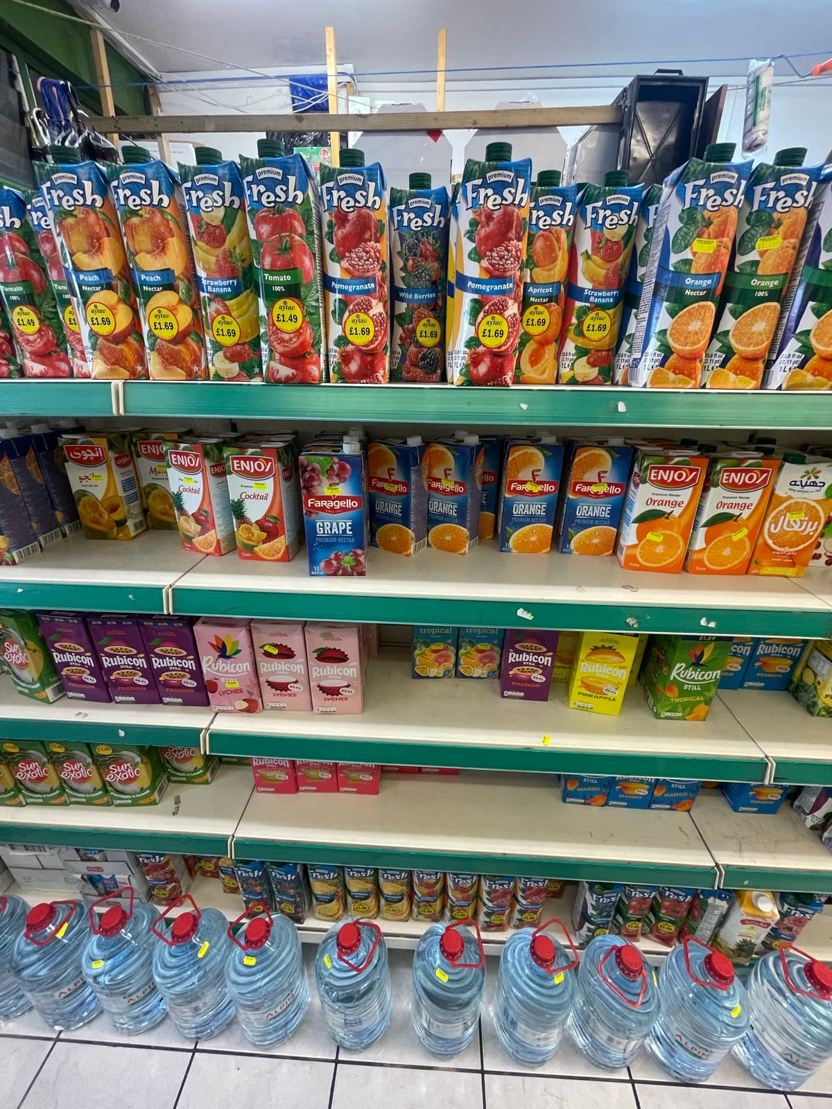 Juices & Soft Drinks on the shelves at Alhayat, 85–87 Lupus Street, Pimlico (photo 2)