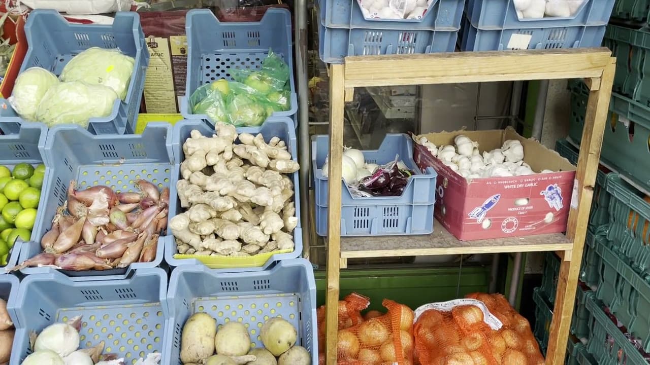 Handheld footage inside the shop